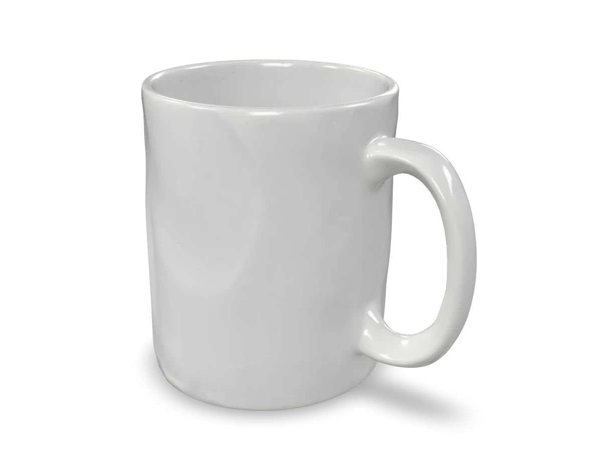 白いマグカップの 3D モデル